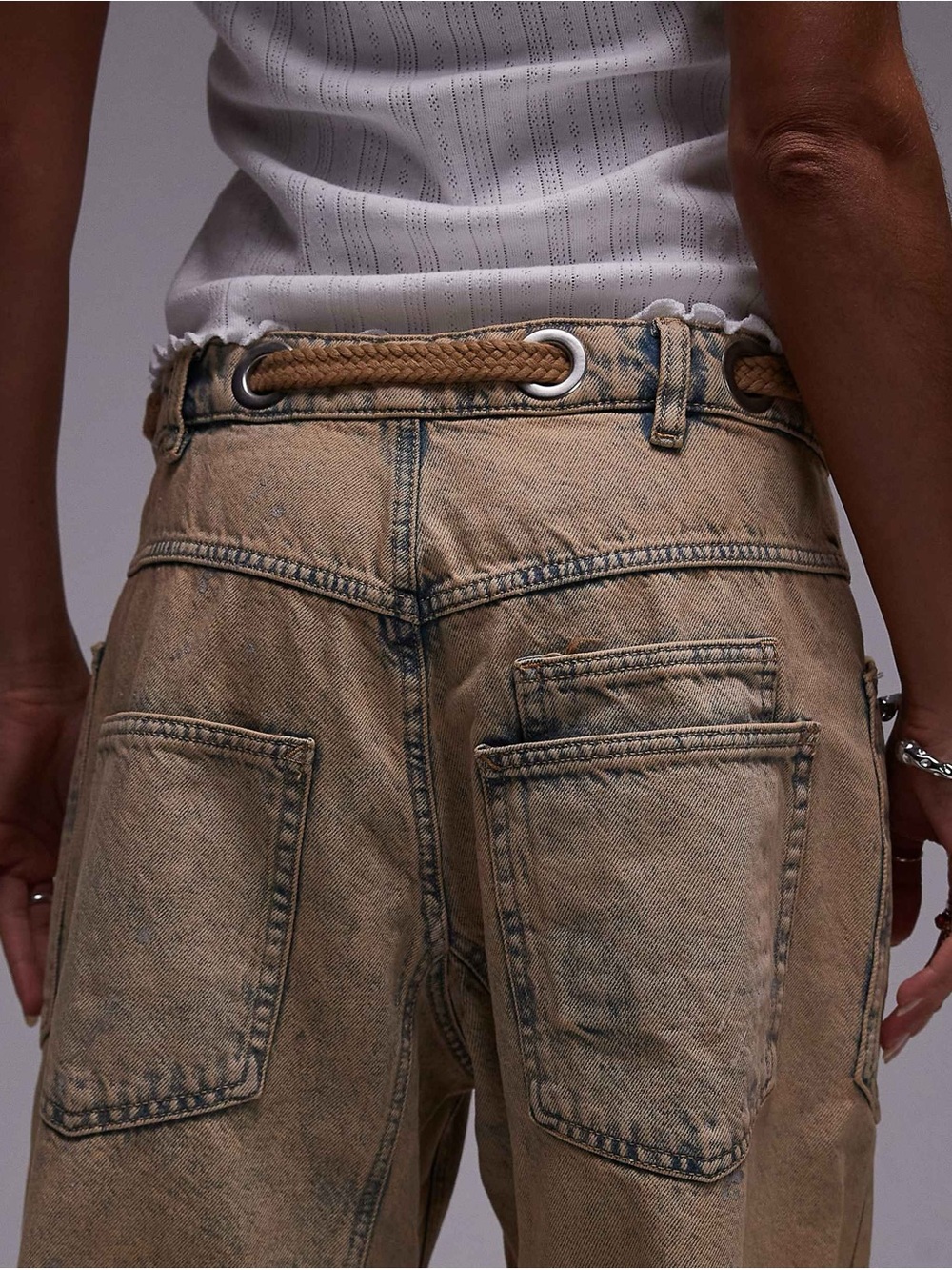We The Free Women's Boyfriend Jeans in Khaki - Picture 5 of 6